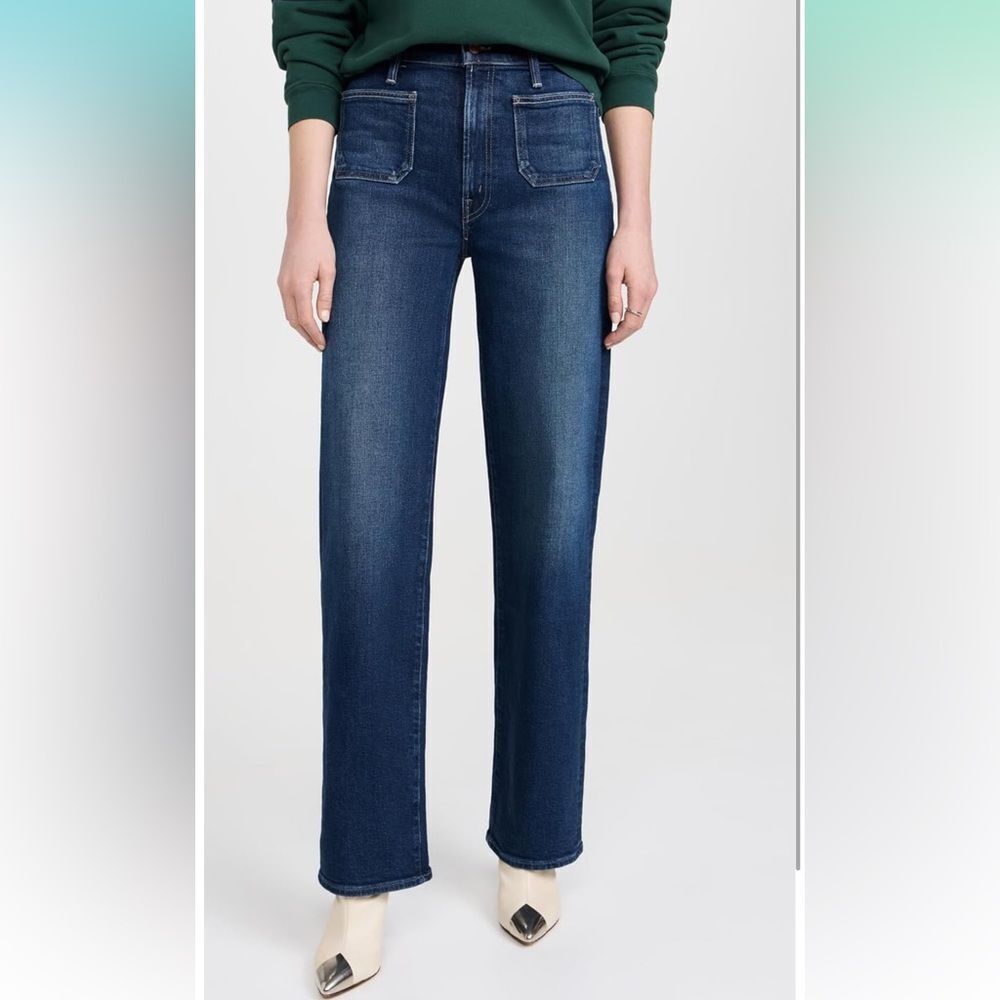 NWT‎ MOTHER Women's Patch Pocket Rambler Zip Sneak Jeans size 26